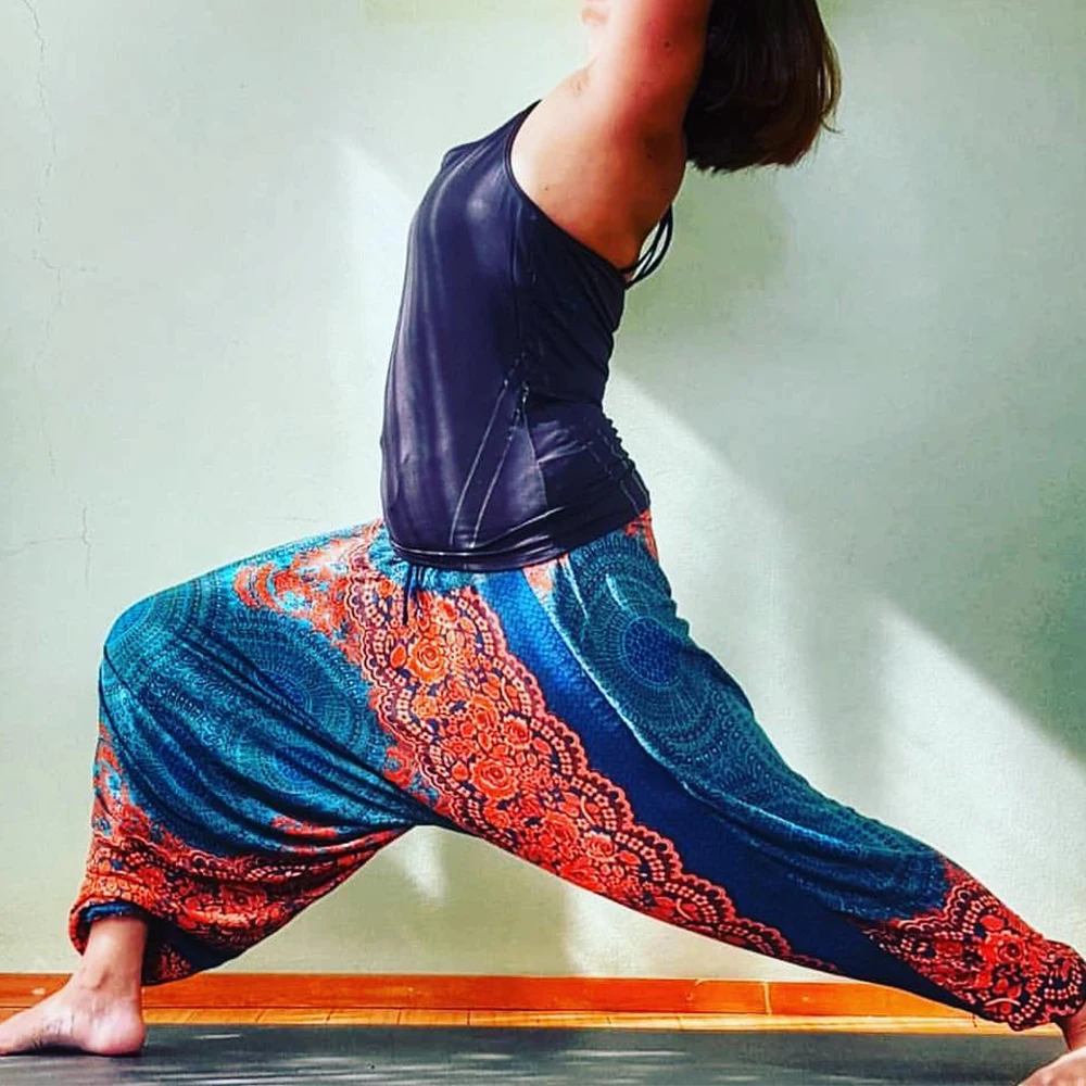Women Bohemian Rayon Pants High Waist Harem Baggy Boho Yoga Wear