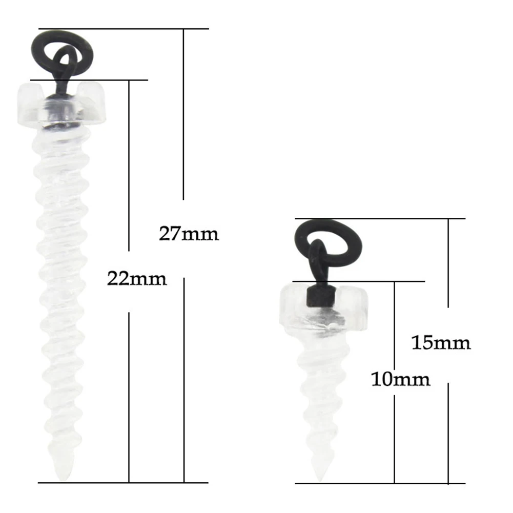 20-60pcs Carp Fishing Accessories Built-in Micro Rotating Device Hook Stops  Beads Hair Chod Rig Boilies Stop Bait Screw