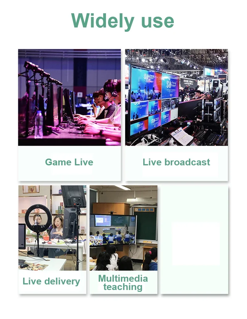 4K 4 Channel HDMI Video Multi Camera Switcher for Live Broadcast Streaming Produ