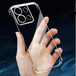 Ultra-Thin Frameless Clear Hard Phone Case - Shockproof Back Cover Shell (Redmi Note 13 5G)