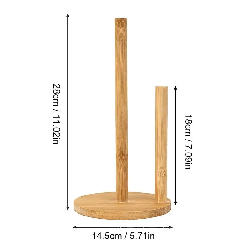 Kitchen Wooden Roll Paper Holder Paper Towel Holder Roll Towel Rack Wooden Dispenser Toilet Storage Tool paper towel holder toilet paper holder toilet roll holder