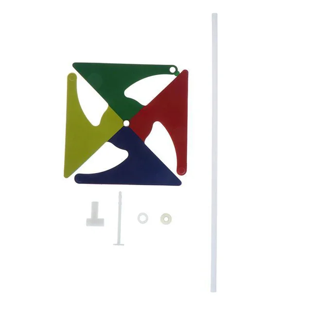 Műanyag Szélmalom Kültéri Színes Gyermekek Játékok Kerti Party Dekorációs Fényképezéshez Barkács Színű Kellékek - Image 2