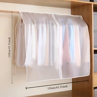 Housse anti-poussière pour vêtements, 4 pièces, translucide, pour robe, vêtement, organisateur suspendu, étanche, anti-poussière, rangement pour vêtements 6