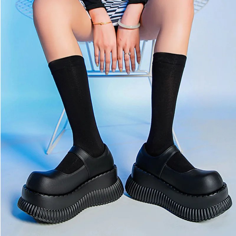 Gothic Style Chunky Platform Wedges Women Sweet Cute Mary Janes Shoes Spring Summer Autumn Fashion Women Shoes Pumps Loafers New