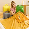 Cute Pillow Quilt Dual-use Pillow Folding Air Conditioning Blanket Car Interior Cushion Pillow 3-in-1 Office Nap Cushion Blanket 1