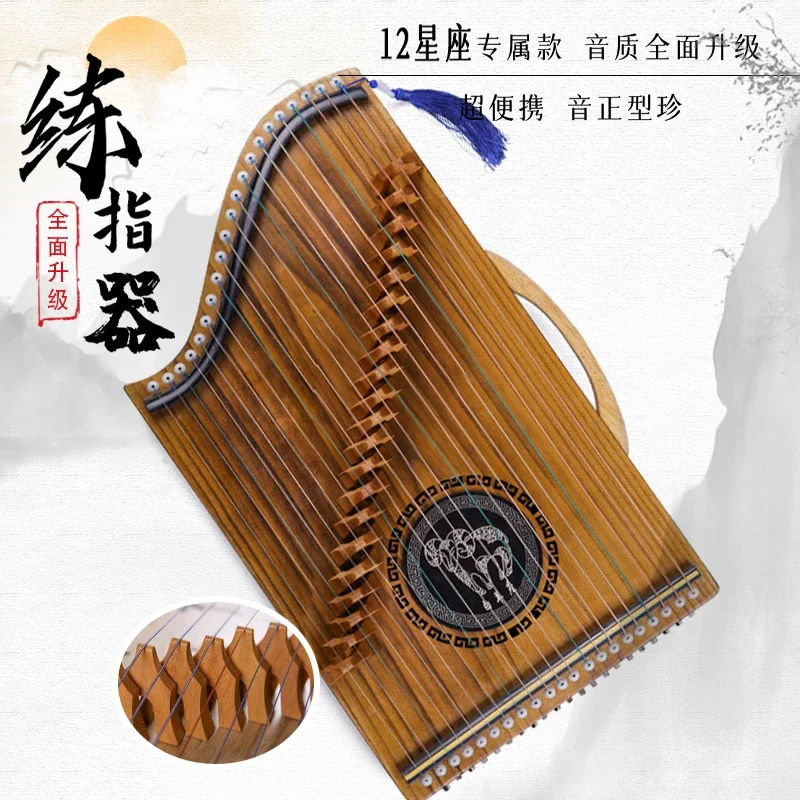 High Quality 21 Strings Mini Guzheng 65cm Small Zither For Beginner Best Musical Instrument 23 Patterns For Choose