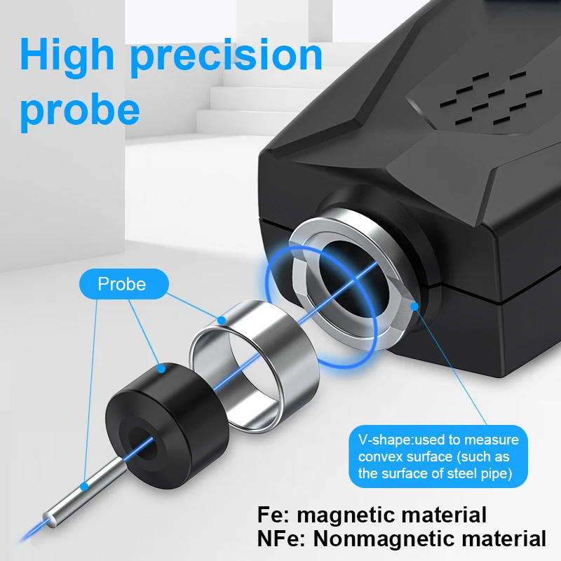 Paint Coating Meter Paint Thickness Gauge Thickness Gauge Wet Film Thickness Gauge Mestek Coating Thickness Gauge 0.1micron/0-1500 Car Paint Film Thickness Tester Measuring FE/NFE Russian Manual Paint Tool