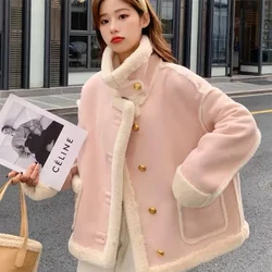 Blast Street Imitation Lamb Wool Jackets Women Overcoat Winter New Thicke Warm Parka Fashion Loose Fur One Cotton-Padded Jacket