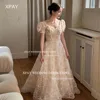 XPAY Princess Lace Korea Wedding Dresses A Line Draped Short Puff Sleeve Backless Bridal Gown Photos Shoot Custom Bride Dress 1