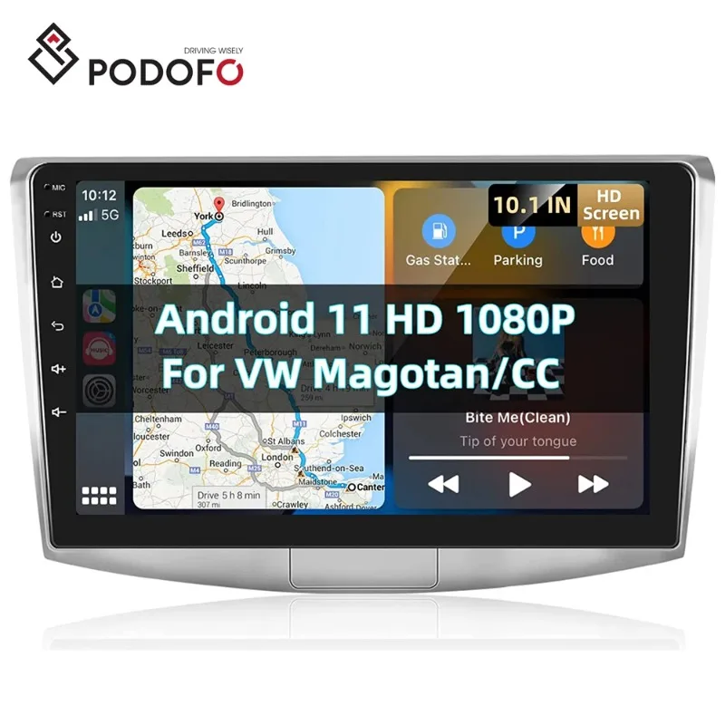 

Автомагнитола Podofo, 10,1 дюйма, Android, для VW/Magotan/CC/ASSAT B7/B6 2010-2015 Carplay, Android, Wi-Fi, GPS, FM, RDS, BT, CANBUS