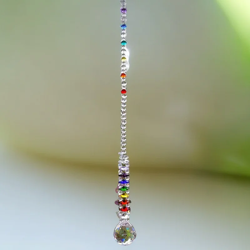 Clear Crystal Ball Prisms Suncatcher Fengshui Pendant Hanging Ornament Rainbow Maker for Home Garden Decoration