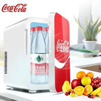 6L mini Refrigerator Portable Coca-Cola Multifunction Refrigerator Warmer Cooler Fridge for Home Car Small Fridge 12V DC 220V 3