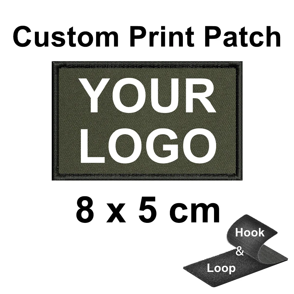 Clothing Patches Custom Brand Logo Name Patches Tactical Stripes Badge Hook Loop Printed Patch For Clothing Bags