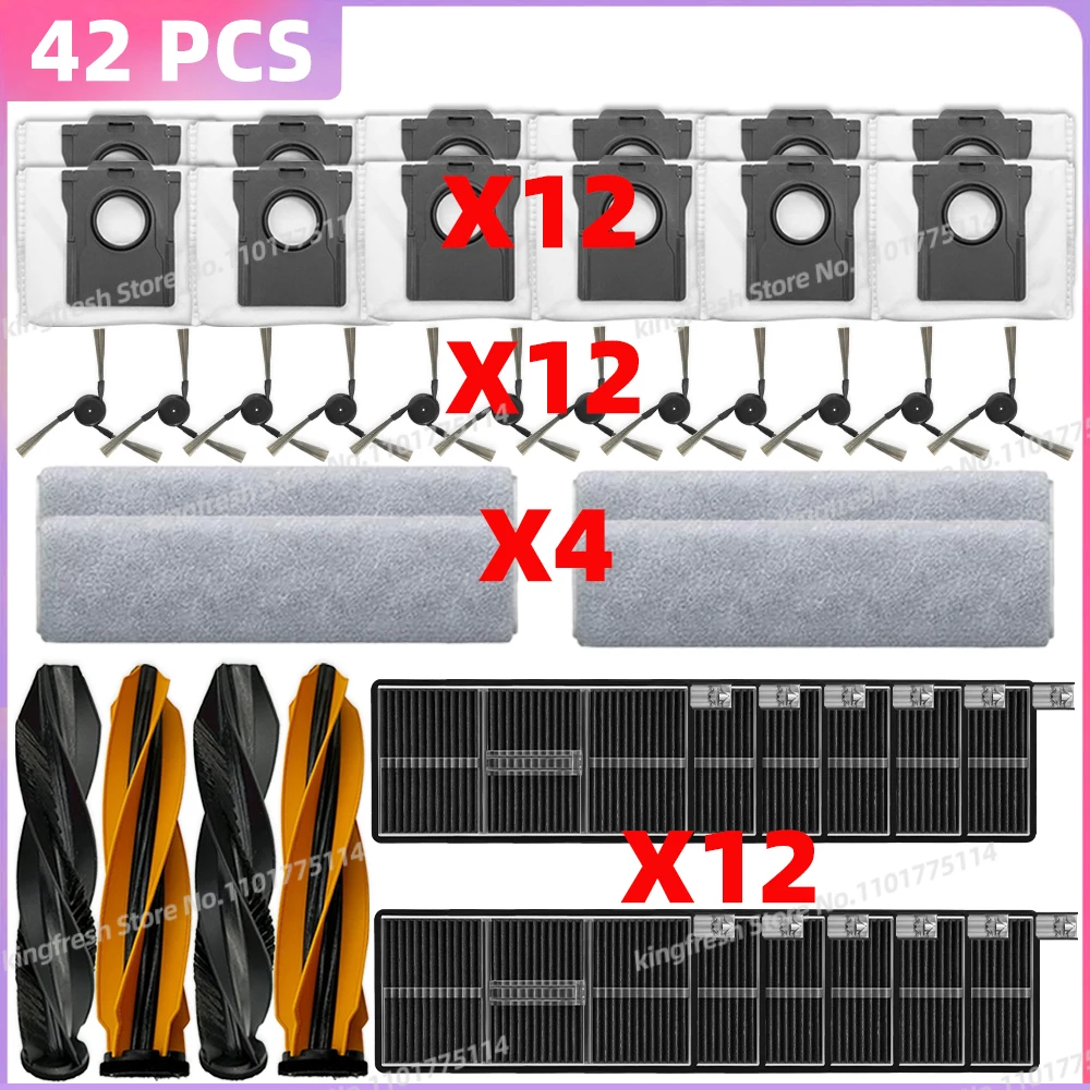 Rrochio Brosse Principal Pour Dreame L50 Pro Ultra, 2 Brosses Accessoires Pour Aspirateur Dreame Aqua10 L50 Ultra, X50 Ultra, L40s Pro Ultra, D20 Pro Plus, X50 Master Pièces De Rechange De Nettoyage