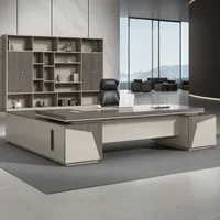 تخزين مكتب الرئيس الملحقات الفاخرة الحديثة خزانة العمل مكتب المؤتمرات الاستقبال الألعاب مصمم Escritorio أثاث المكاتب 4