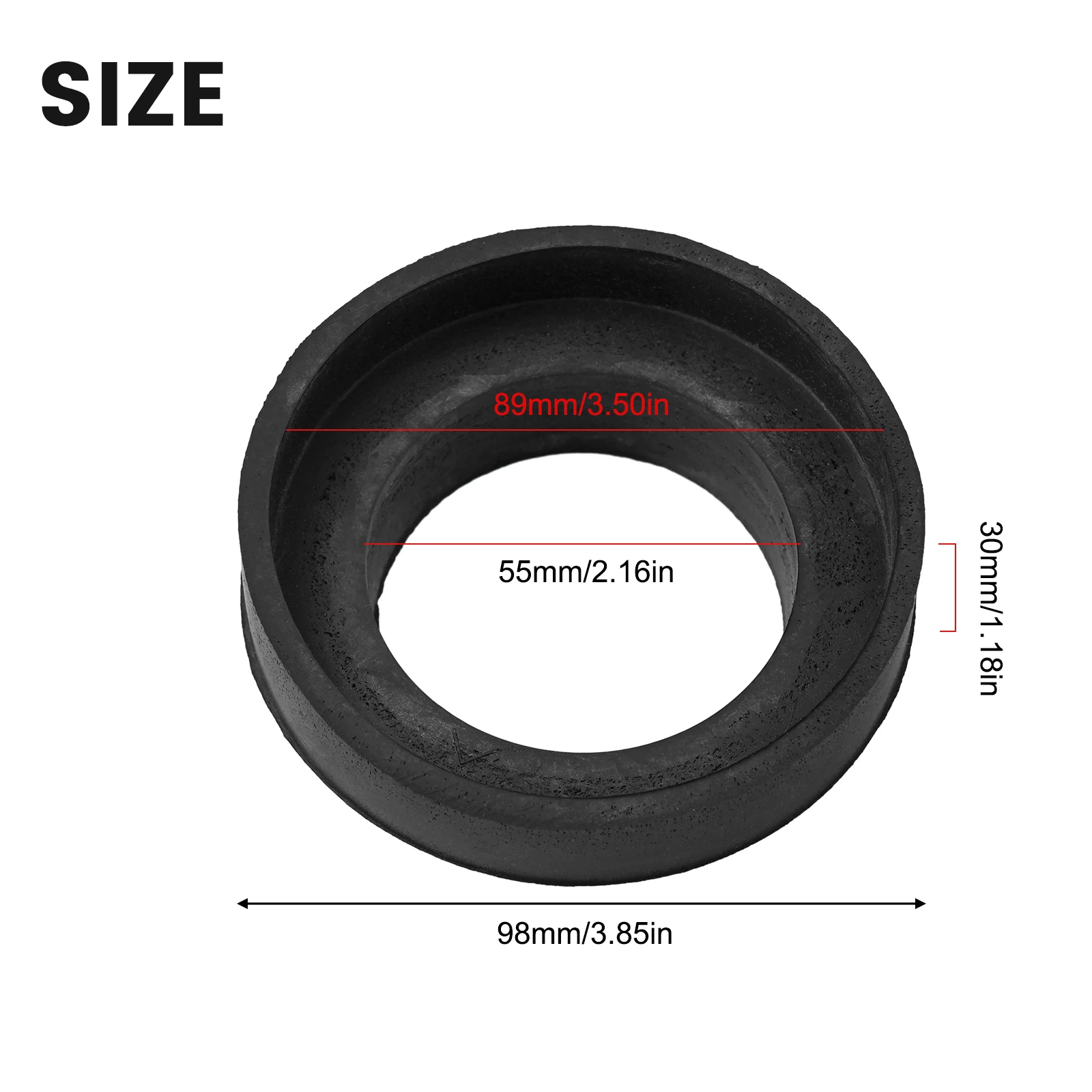 1pc Conical Cone Shaped Washer For Toilet Cistern Seal Pan Rubber Toilet Tank Seal Ring Parts Attachments Black Toilet Cistern Fixing Kit
