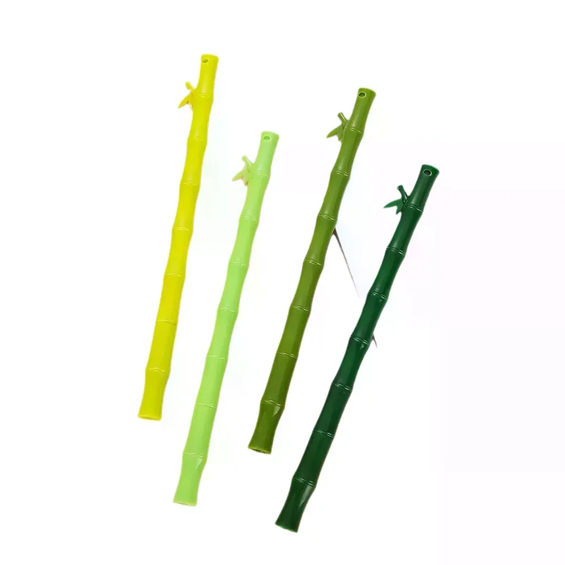 Set di penne a sfera in bambù di colore casuale da 2 pezzi Accessori scolastici per ufficio per studenti carini Penne per scrittura ecologiche Materiale scolastico - immagine 5