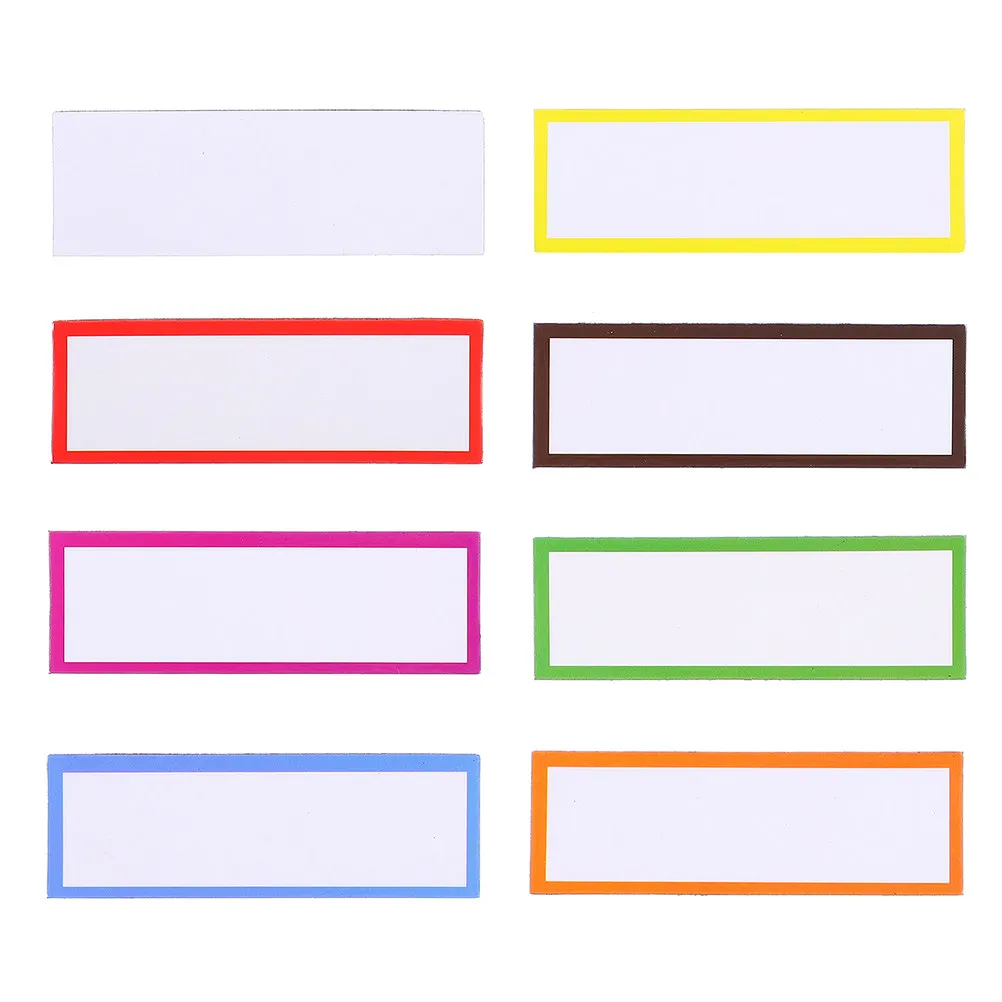 40Pcs 자기 라벨 쓰기 가능 건식 지우기 이름표 태그 화이트보드 가정용 자기 스티커