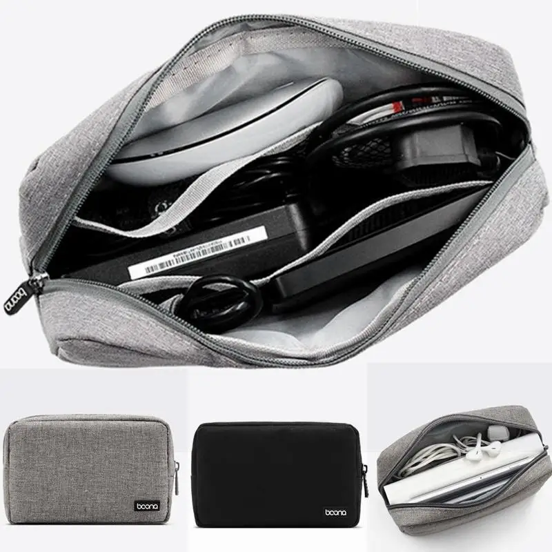 

Travel Digital Accessories Organizer Case for Headphones Charger Mouse Portable Zipper Accessories USB Data Cable Storage Bag