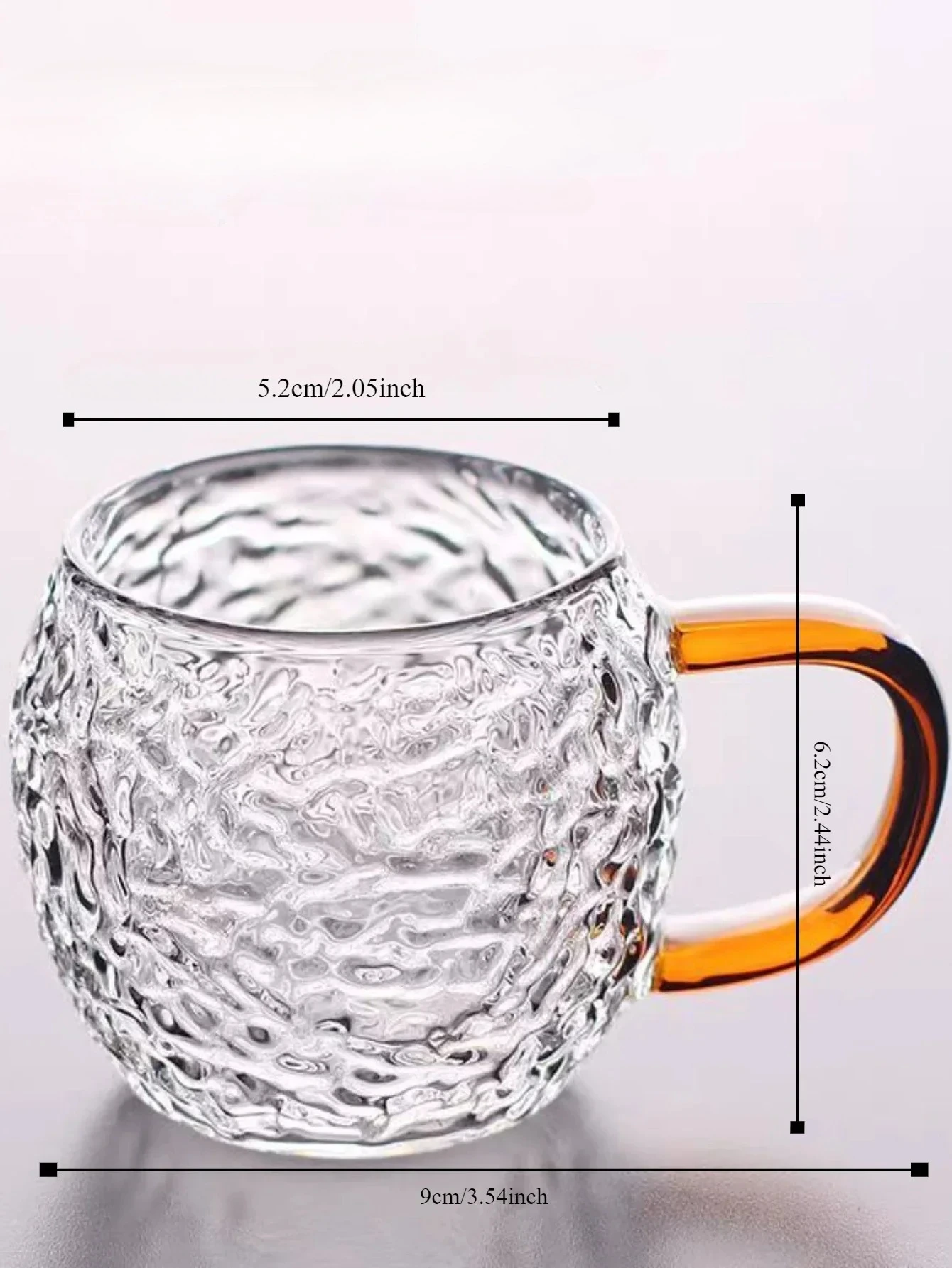 Japanese Style Heat Resistant 6pcs Package High Temperature and Explosion-proof Hammered Glass Tea Cup Borosilicate Cups Kitchen