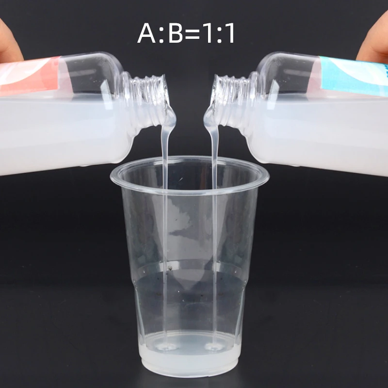1:1 AB Squishy Resin Gel Squishy Glue Soft Liquid Silicone Cat Paw Mold Toy Handmade Craft Material Decompression Squeezing Toy 5