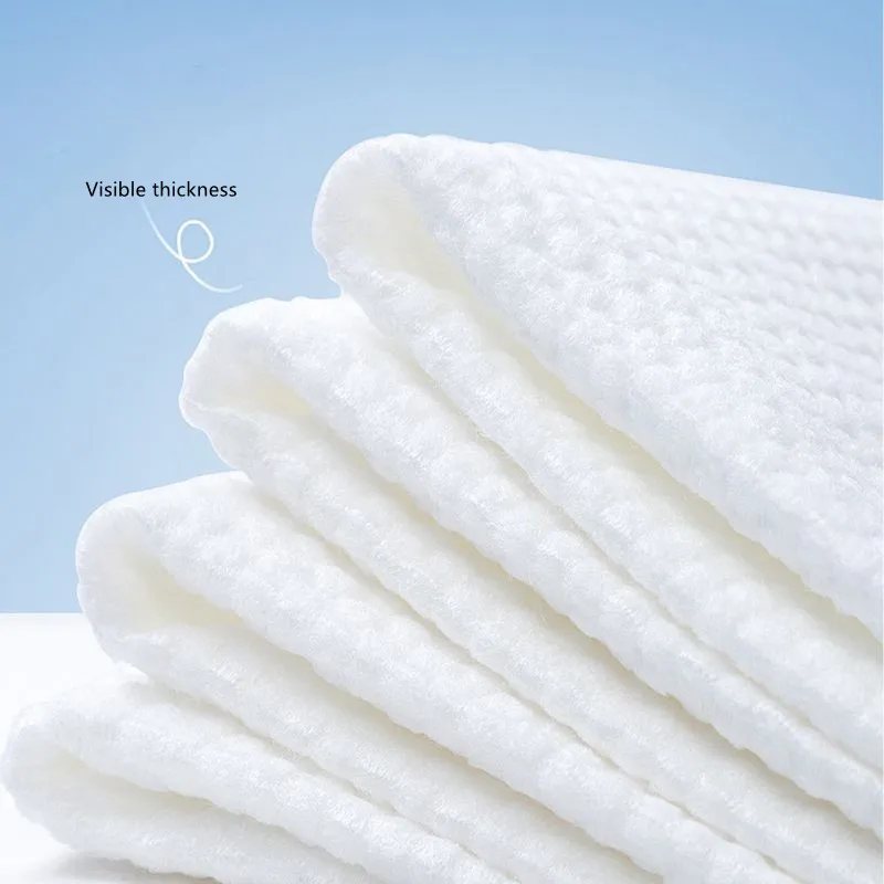 Pearl pattern disposable face towel cotton gentle facial cleansing reusable dry and wet makeup towel