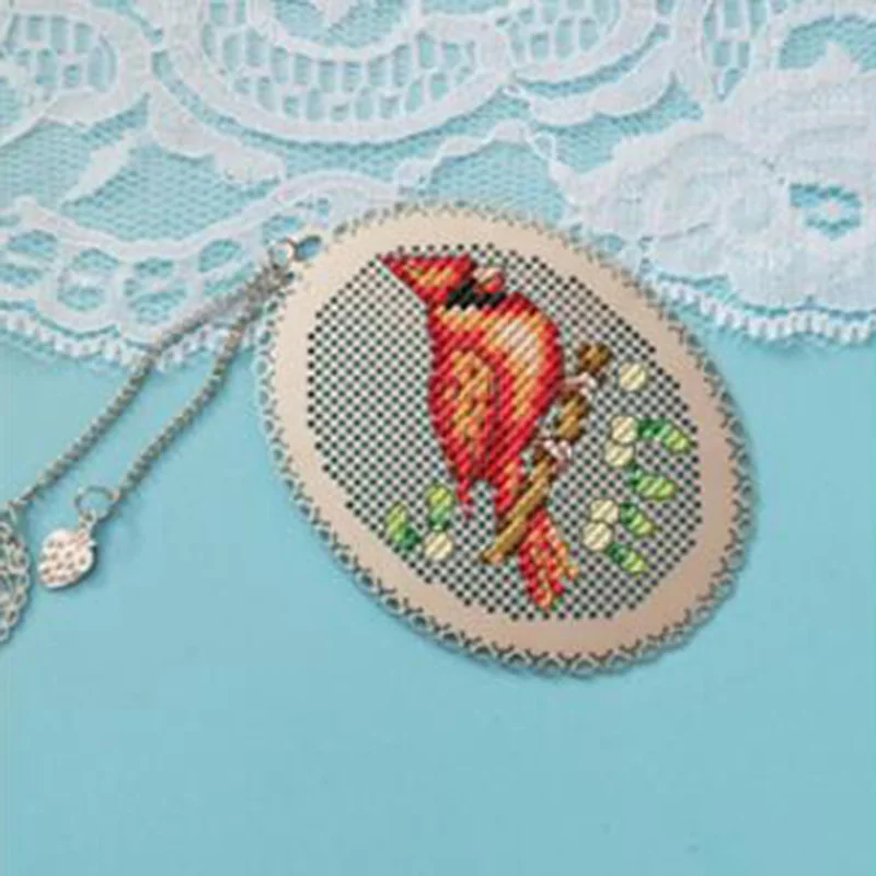 BirdsDIYCraftStichCrossStitchBookmarkMetalSilverGoldenNeedleworkEmbroideryCraftsCountedCross-StitchingKit-AliExpress15