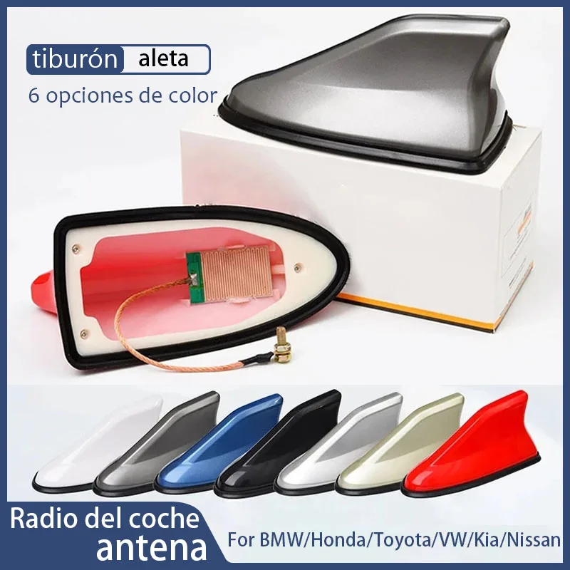 Antena Universal Para Coche - Reemplazo De Antena De Techo En Aleación De Aluminio Rojo, Ajustable Y Con Buena Recepción De Radio