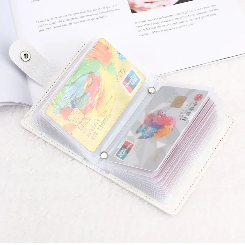 Multiple Card Slots Credit Bank ID Card Holder Bag Organizer Badge Business Bus Storage Case Money Bill Wallet 10.5*7.5*2cm