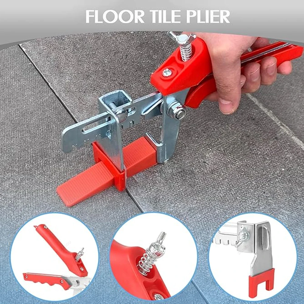 Wall Floor Tile Leveling System Clips Kit Ceramic Leveler Spacer Plier Wadge Kit Tile Leveling Tools Tile Spacers