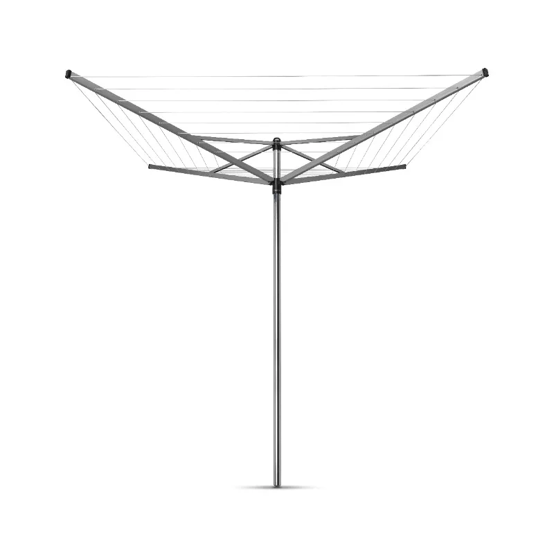 

Clotheslines Brabantia Topspinner 131 ft Outdoor Drying Rack + Ground Spike Metallic Gray Laundry Storage