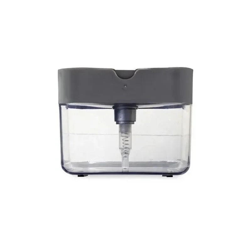 Soap Dispenser Pump with Sponge Manual Press Cleaning Liquid Container Organizer Kitchen Tool