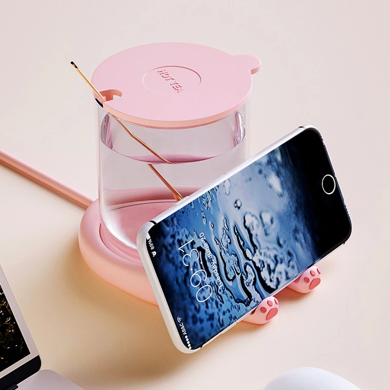 220V Cup Heater Coffee Mug Cup Mat Warmer Heating Pad for Home Office Milk Tea Coffee Heater Auto-off For Friends Gift
