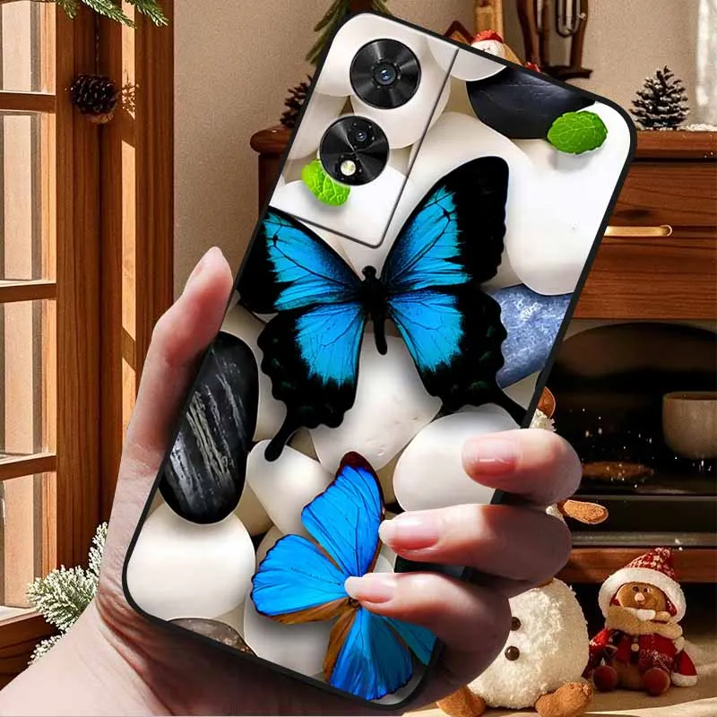 Charming Cat Design Soft TPU Silicone Phone Case for TCL 505 - Cute and Durable Back Cover