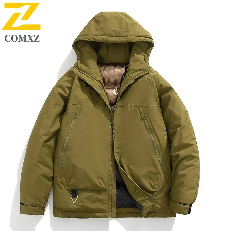 Men's Winter  Streetwear Cotton Jacket Waterproof Windproof Warm Casual Windbreaker Coat Spring Autumn Outdoor Hiking Camping