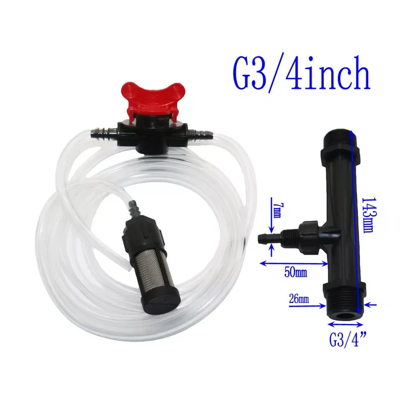 

1/2",3/4",1" Irrigation Venturi Fertilizer Mixer Injectors kit Agriculture Garden Water Tube Garden Hot Tub Spa Ozone Injector