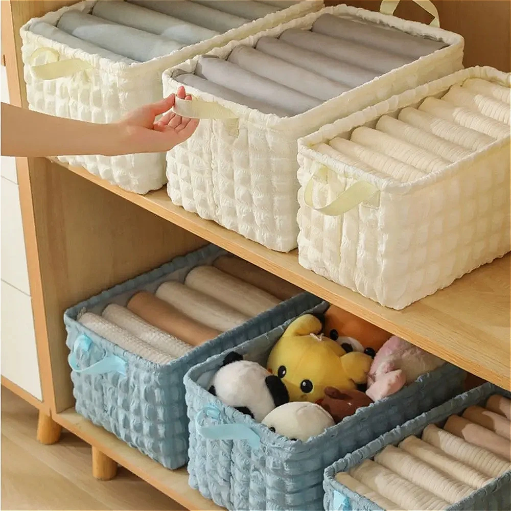 Durable Foldable Underwear Drawer Storage Box for Clothes, Fabric Underwear Socks Storage, Wardrobe Divider 5