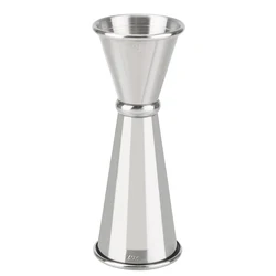 Stainless Steel Double-Sided Measuring Jigger - Japanese Design Cocktail Cup (Silver)