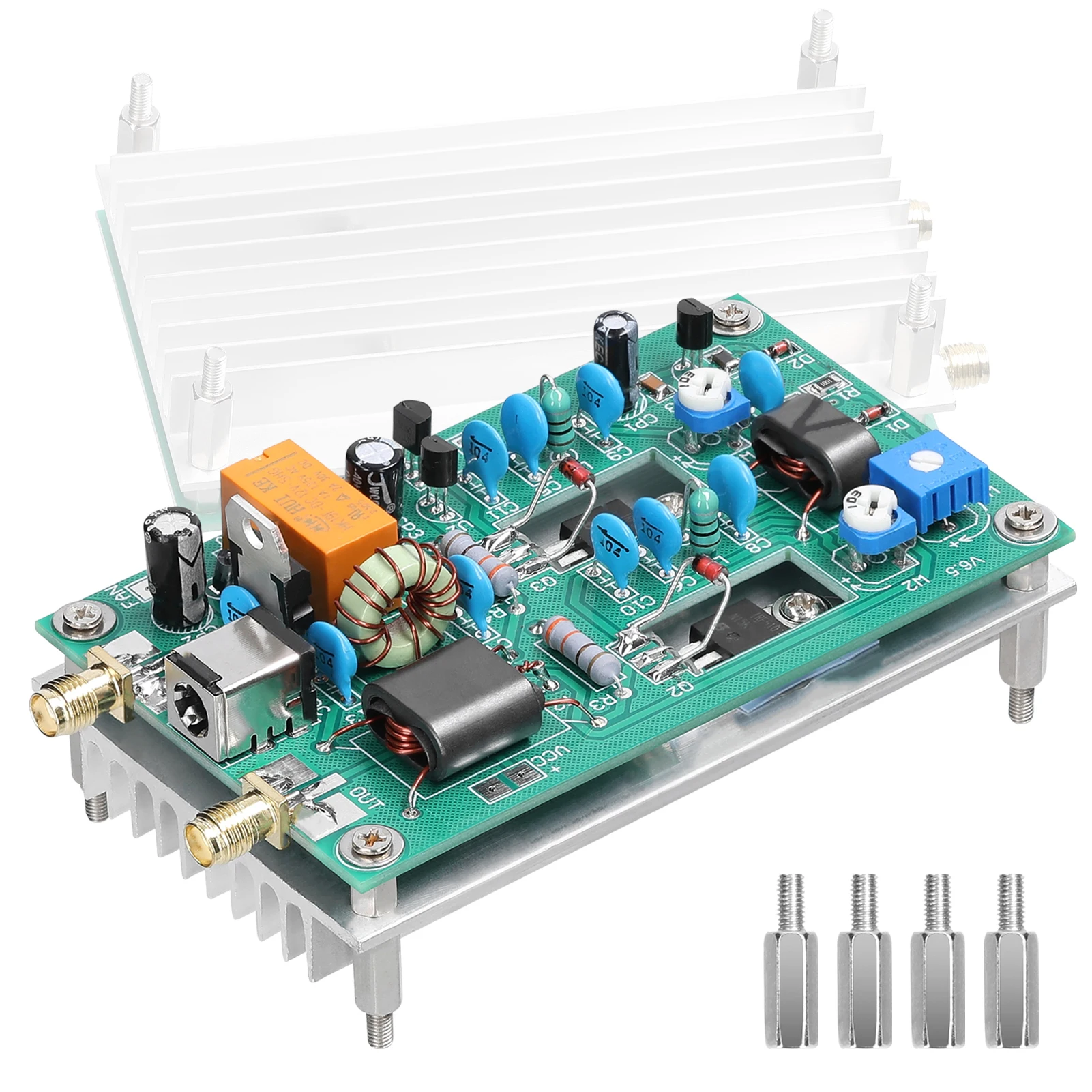 Shortwave Power Amplifier Board 30W 3-28MHz Shortwave Power Amplifier Board CW SSB Linear High Frequency Power Amplifier Finished Board