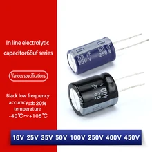 

In line electrolytic capacitor 68uf 16V 25V 35V 50V 100V 250V 400V 450V ± 20%