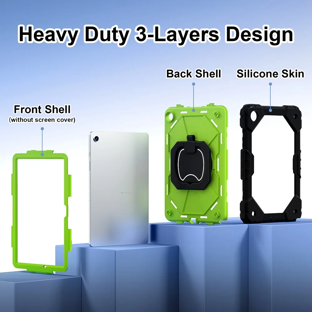 Enhanced Protective Silicone + PC Case for 11-Inch Tablet (2023 Edition)