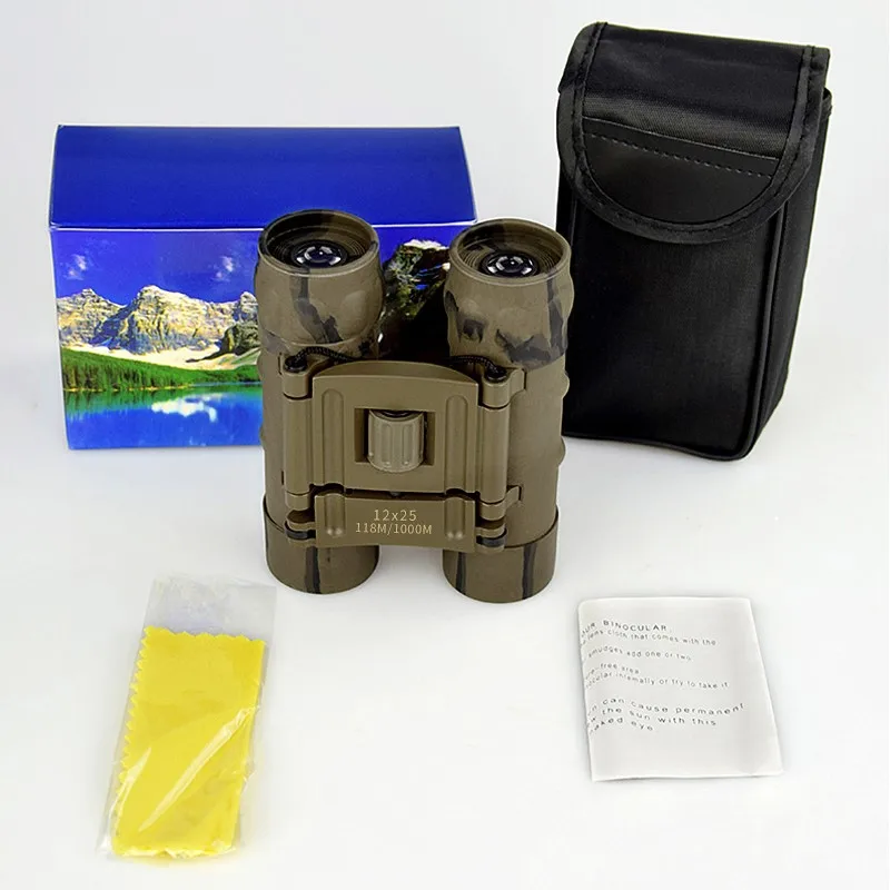 12×25 Professional Camouflage Binocular Super Powerful Magnesium Alloy Filled Binocular Waterproof Phase Coated Telescope 5