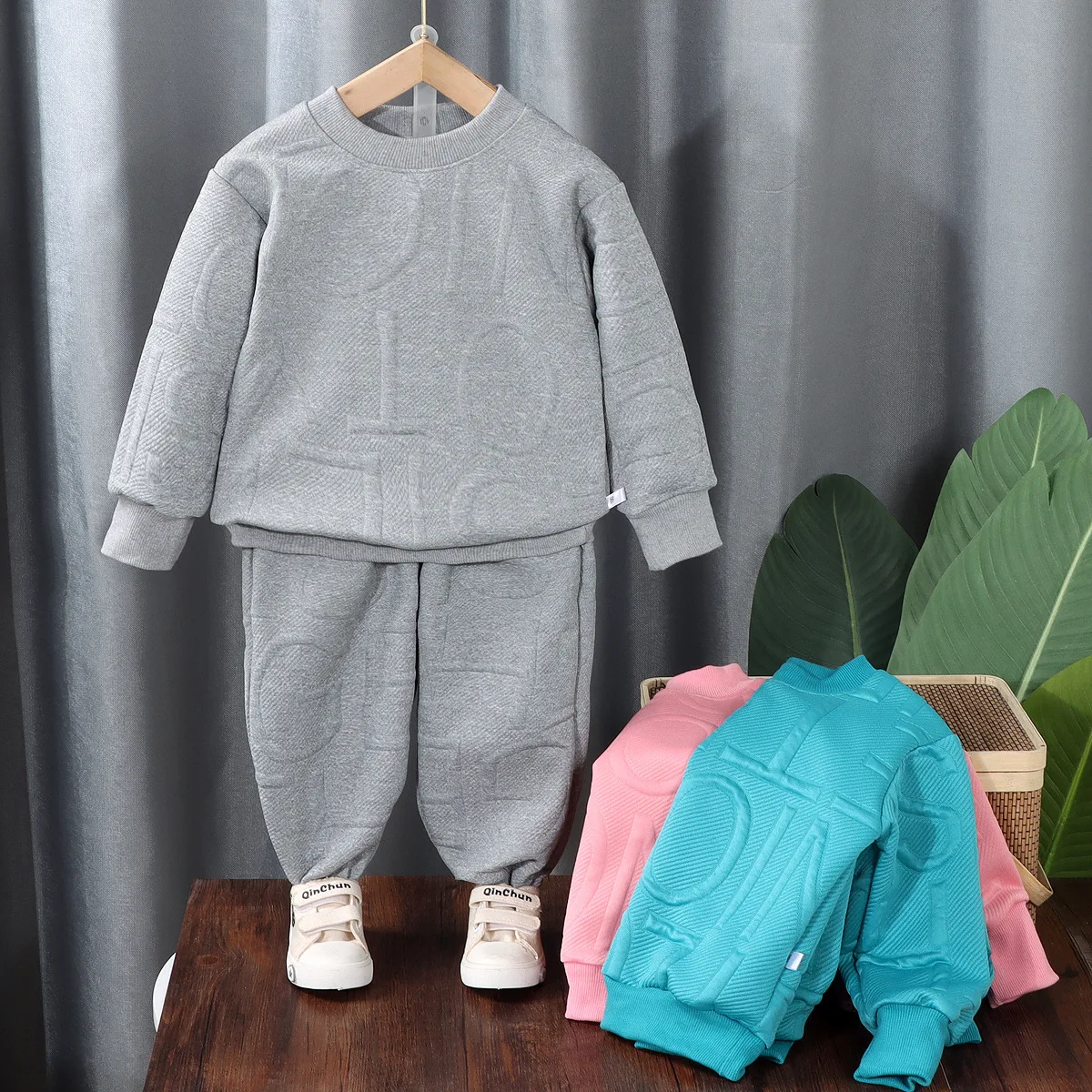 

Boys and Girls Spring and Autumn Clothes Set Baby Sweater and Pants 2 Pcs Outfits for Children's Tracksuit for 1-15Y