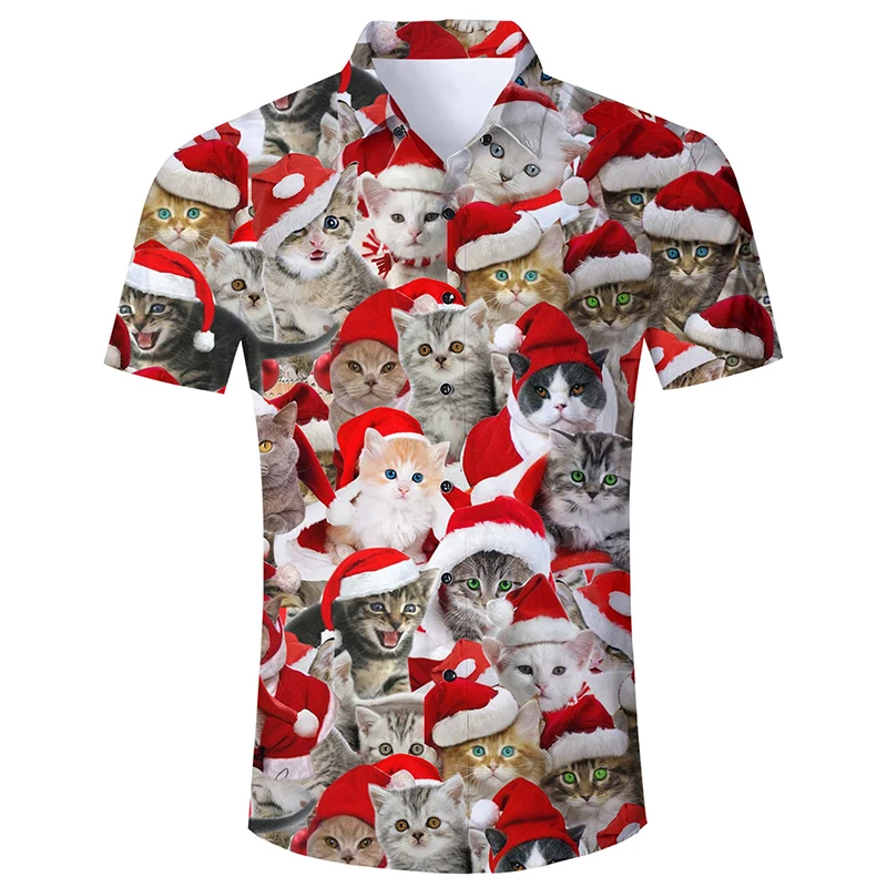 thumbnail image 1 of Camisa hawaiana de playa con estampado 3D de palmeras tropicales para hombre, camisas de vestir de manga corta con botones, ropa de calle de verano, 1 of 5