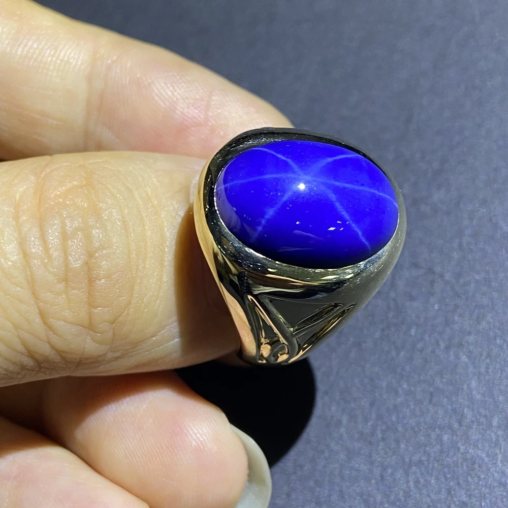 Unheated Ceylon Star Sapphire Ring with D Flawless Diamonds set in 18K –  Kat Florence