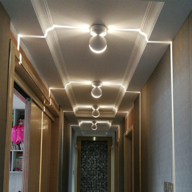 360 학위 LED 창틀 도어 프레임 벽 조명 복도 조명 도어 프레임 라인 벽 조명 침실 복도 통로 바 계단