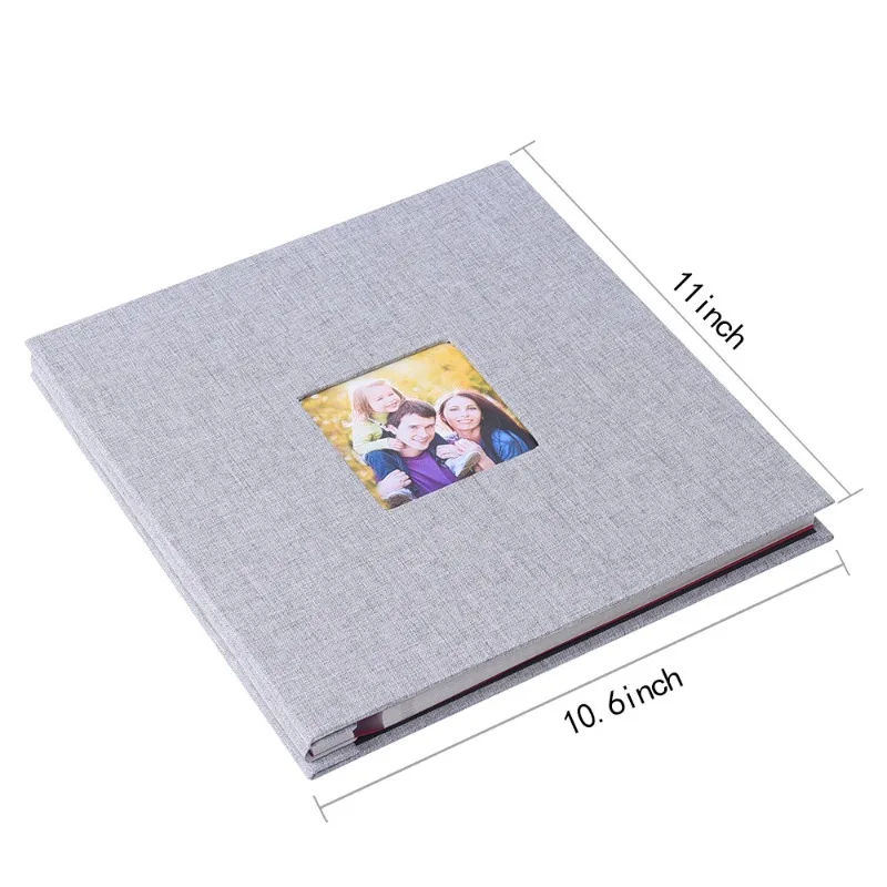 린넨 윈도우 셀프 접착식 포토앨범, 창의적인 DIY 가족 스크랩북 스티커 스타일, 맞춤형 사진 기념 보관용