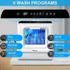 Compact Countertop Dishwasher 5L Water Tank Dual Spray Arm Anti Leakage Easy Use Multi-Purpose Dry Function  Kitchen 4