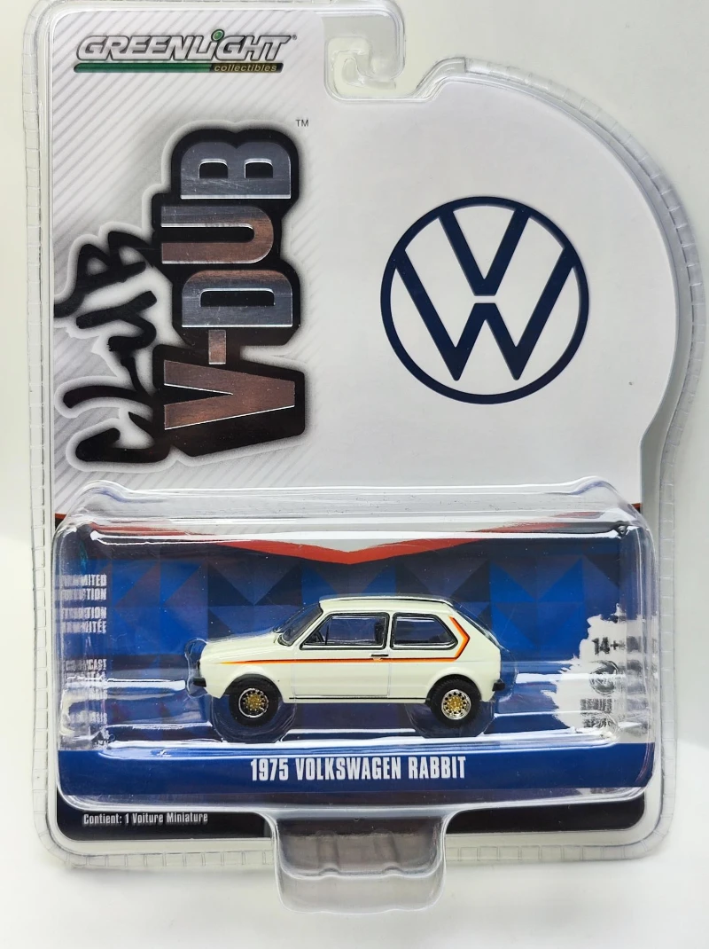 

1:64 1975 Volkswagen Rabbit High Simulation Diecast Car Metal Alloy Model Car kids toys collection gifts W713