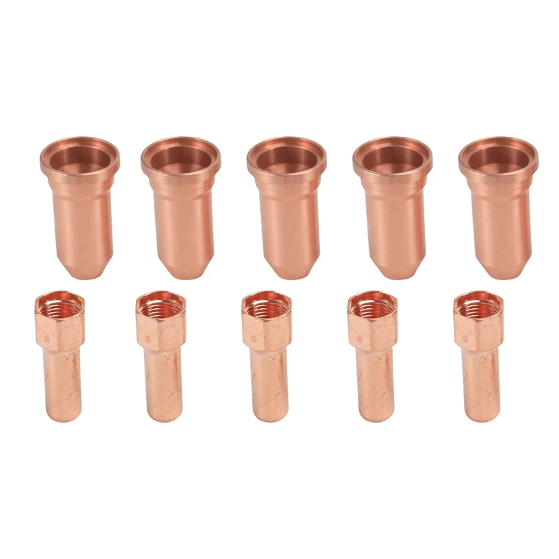 

New 5Pcs 52556 Electrode And 5Pcs 51248 Nozzle Tip For PT-100 PT100 IPT-100 PTM-100 IPT100 PTM100 Plasma Cutting Torch